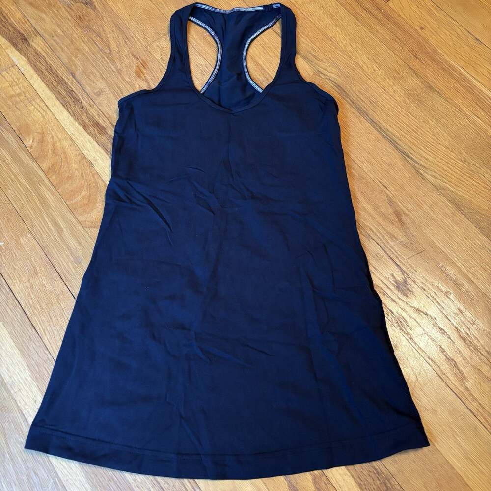 LULULEMON Women’s Active Sport Tank Top Racer Back Black Bra Size 0 XS No Tag
